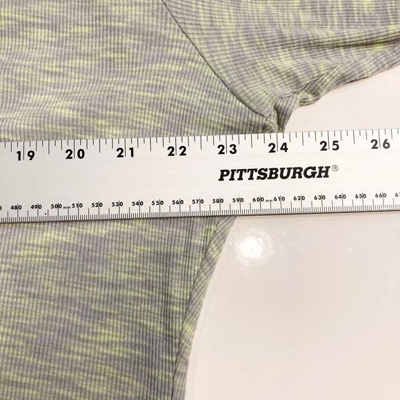 CALVIN KLEIN Hoodie Womens 3X Plus Size Performance Heathered Ruched Lettuce Hem - Picture 9 of 11